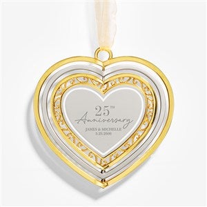 Anniversary Engraved Spinning Metal Ornament - 55333