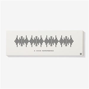SOUNDWAVES Personalized Canvas Print- 8 x 24-White - 55349-8x24W