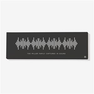 SOUNDWAVES Personalized Canvas Print- 8 x 24-Black - 55349-8x24B
