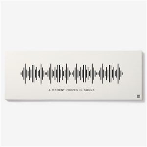 SOUNDWAVES Personalized Canvas Print- 12 x 36-White - 55349-12x36W