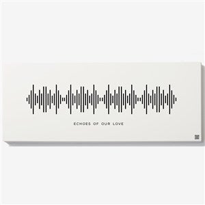 SOUNDWAVES Personalized Canvas Print- 16 x 42-White - 55349-16x42W