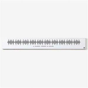 SOUNDWAVES Personalized Wooden Sign - 29x4-White - 55351-W