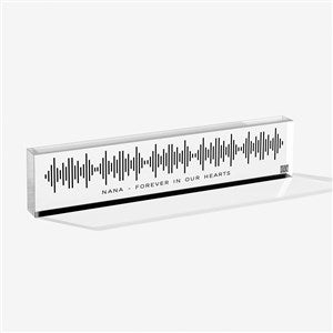 SOUNDWAVES Personalized Acrylic Name Plate-White - 55353-W