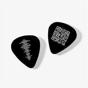 SOUNDWAVES Personalized Guitar Pick-Black - 55354-B