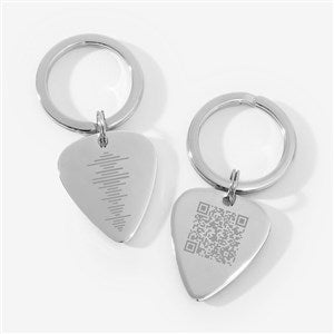 SOUNDWAVES Personalized Silver Guitar Pick Keychain - 55355