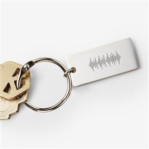 SOUNDWAVES Engraved Rectangle Keychain - 55358