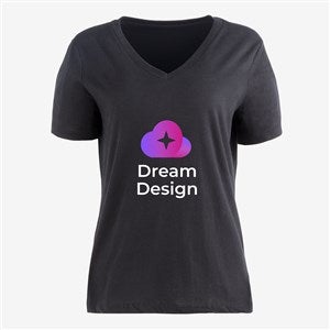 AI Bella+Canvas 6405 Womens Relaxed Jersey V-Neck Personalized Tee - Medium - 55446D-NL-1540-M