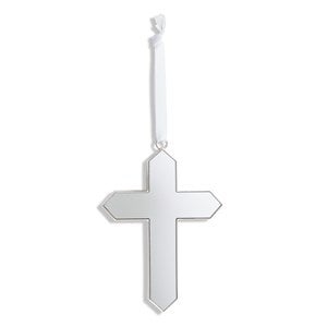 Engraved Mirrored Cross Ornament - 55518