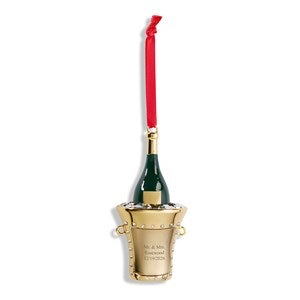 Engraved Champagne on Ice Metal Ornament - 55520