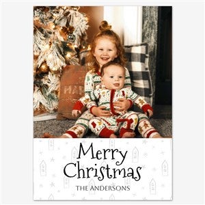 Together for Christmas Holiday Personalized Photo Card - 5x7 Flat Smooth - 55538D-S-SM