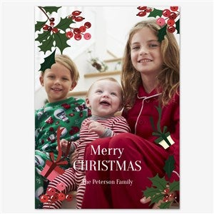 Our Festive Journey Holiday Personalized Photo Card - 5x7 Flat Smooth - 55547D-S-SM