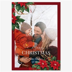 A Christmas Celebration Holiday Personalized Photo Card - 5x7 Flat Eggshell - 55548D-S-EG