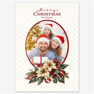 Festive Family Holiday Personalized Photo Card - 5x7 Flat Smooth - 55550D-S-SM