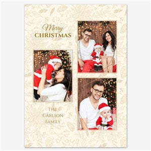 Joyful Moments Holiday Personalized Photo Card - 5x7 Flat Eggshell - 55554D-S-EG