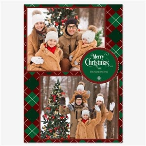 Holiday Hugs Holiday Personalized Photo Card - 5x7 Flat Eggshell - 55556D-S-EG