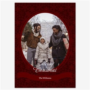 Holiday Portrait Holiday Personalized Photo Card - 5x7 Flat Eggshell - 55557D-S-EG