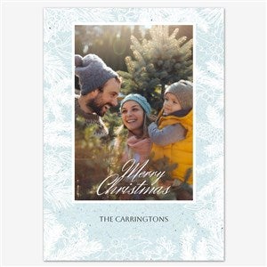 Winter Moments Holiday Personalized Photo Card - 5x7 Flat Eggshell - 55558D-S-EG