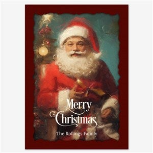 Santa Portrait Personalized Holiday Card - 5x7 Flat Smooth - 55565D-S-SM