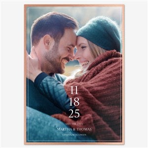 Love in Focus Save the Date Personalized Card - 5x7 Flat Foil Rose Gold - 55658D-SF-RG