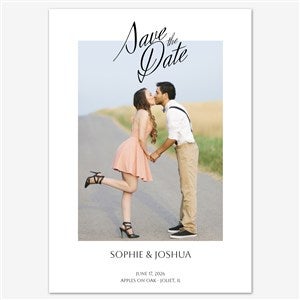 Classic Connection Save the Date Personalized Card - 5x7 Flat Eggshell - 55659D-S-EG