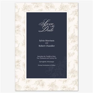 Botanical Beauty Save the Date Personalized Card - 5x7 Flat Smooth - 55661D-S-SM