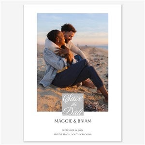 Endless Affection Save the Date Personalized Card - 5x7 Flat Eggshell - 55663D-S-EG