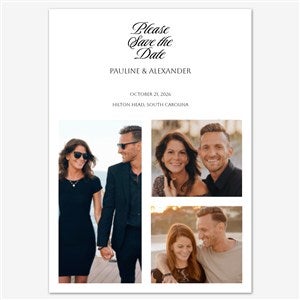 Loves Embrace Save the Date Personalized Card - 5x7 Flat Eggshell - 55664D-S-EG