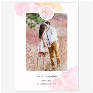 Elegant Unity Save the Date Personalized Card - 5x7 Flat Foil Gold - 55667D-SF-GLD