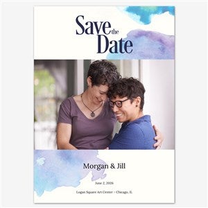 Azure Afternoon Save the Date Personalized Card - 5x7 Flat Smooth - 55672D-S-SM