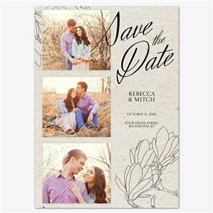 Rustic Elegance Save the Date Personalized Card - 5x7 Flat Smooth - 55673D-S-SM