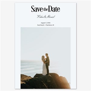 Timeless Romance Save the Date Personalized Card - 5x7 Flat Smooth - 55676D-S-SM