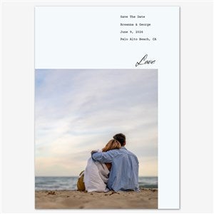 Eternal Love Save the Date Personalized Card - 5x7 Flat Smooth - 55678D-S-SM