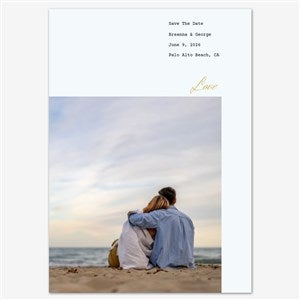 Eternal Love Save the Date Personalized Card - 5x7 Flat Foil Gold - 55678D-SF-GLD