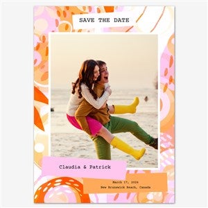 Radiant Love Save the Date Personalized Card - 5x7 Flat Eggshell - 55681D-S-EG