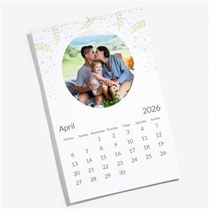 Watercolor Flowers Photo Full Page Wall Calendar - 55697D