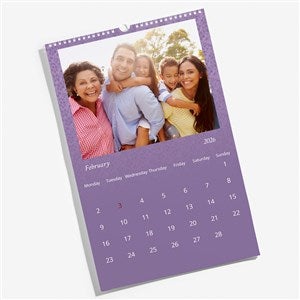 Delicate Floral Photo Full Page Wall Calendar - 55698D