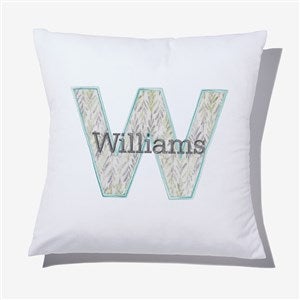 Meadowbrook Flourish Initial  Name Applique 14quot; Throw Pillow - 55767-S