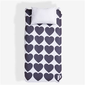 Black Hearts Personalized Twin XL Sweatshirt Blanket-65x90 - 55802