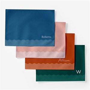 Scalloped Accent Personalized Placemats - 55807