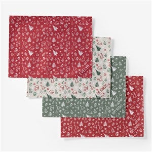 Festive Icon Personalized Placemats - 55813