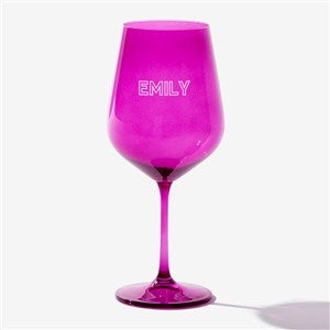 Tinted Sips Engraved Amethyst Stemmed Wine Glass - 55914-A