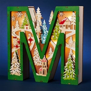 Northwood Noel Wood LED Monogram Letter - M - 55971-M