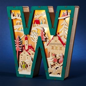 Northwood Noel Wood LED Monogram Letter - W - 55971-W