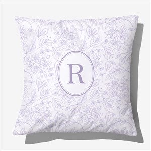 Blush  Bloom Personalized 18 Velvet Throw Pillow - 55996-LV