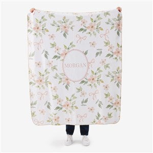 Blush  Bloom Personalized 50x60 Sherpa Blanket - 55997-S