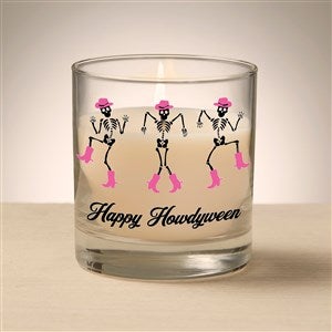 Kittenish Personalized Pinkoween Glass Candle - 56087