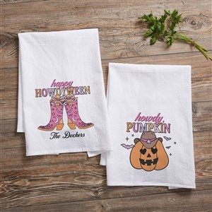 Kittenish Personalized Pinkoween Flour Sack Towel - 56088