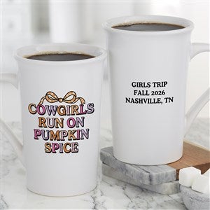 Kittenish Personalized Pinkoween Latte Mug 16 oz. - White - 56089-U