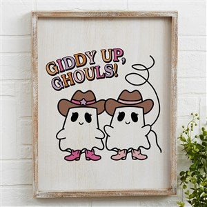 Kittenish Personalized Pinkoween Whitewashed Frame Wall Art- 14quot;x18quot; - 56093W-14x18