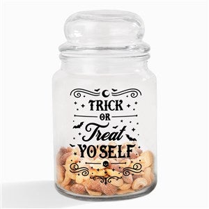 Kittenish Personalized Pinkoween Glass Treat Jar - 56097